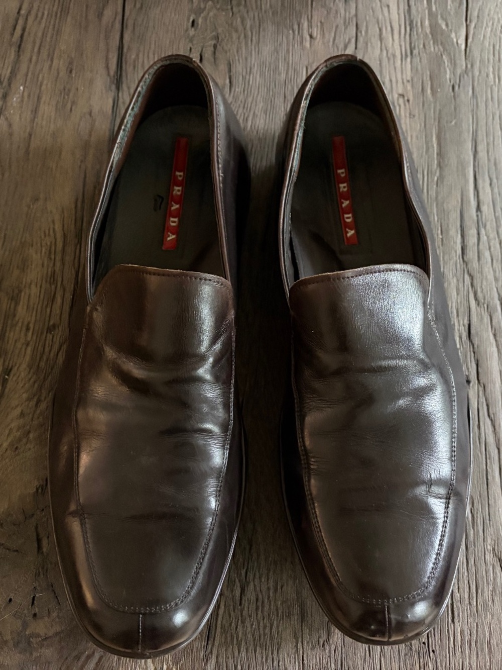 PRADA Men's dark brown LOAFERS Size 11
